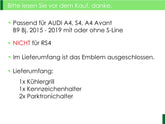 Wabengrill Kühlergrill Grill Schwarz für AUDI A4 S4 B9 Limo Avant S-Line 2015-2019